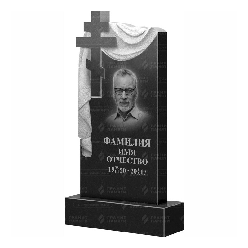 Памятники из гранита с крестом в Балашихе | Гранитный памятник ФГ-085