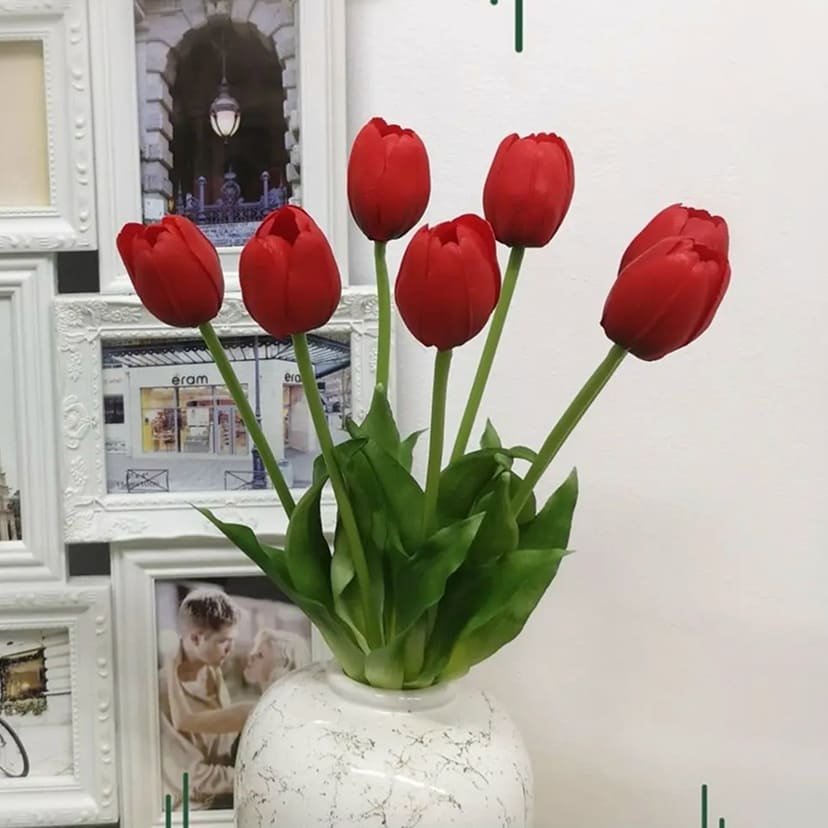 Искусственные цветы в Балашихе | Цветы искусственные «Тюльпаны», красные, букет