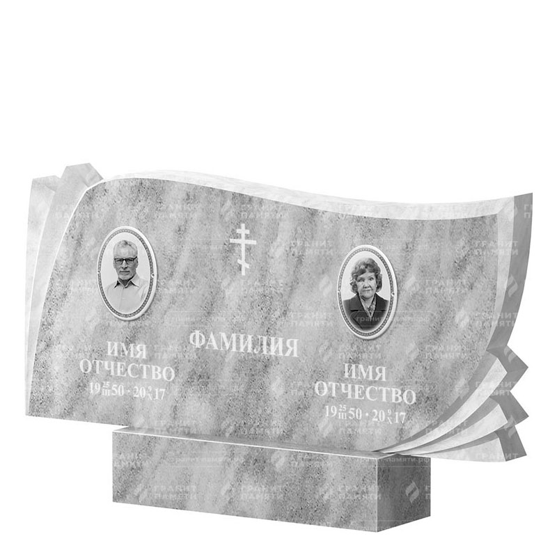 Памятники из мрамора в Балашихе | Двойной мраморный памятник ФМ-265