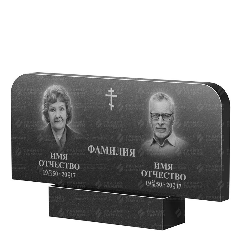 Памятники из гранита двойные в Балашихе | Двойной гранитный памятник ФГ-254