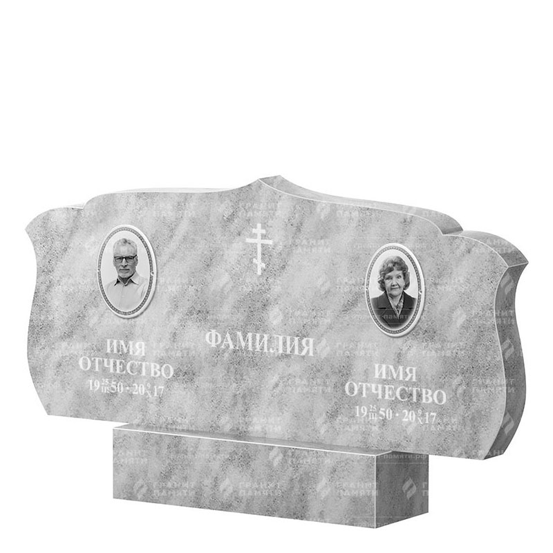 Памятники из мрамора в Балашихе | Двойной мраморный памятник ФМ-130