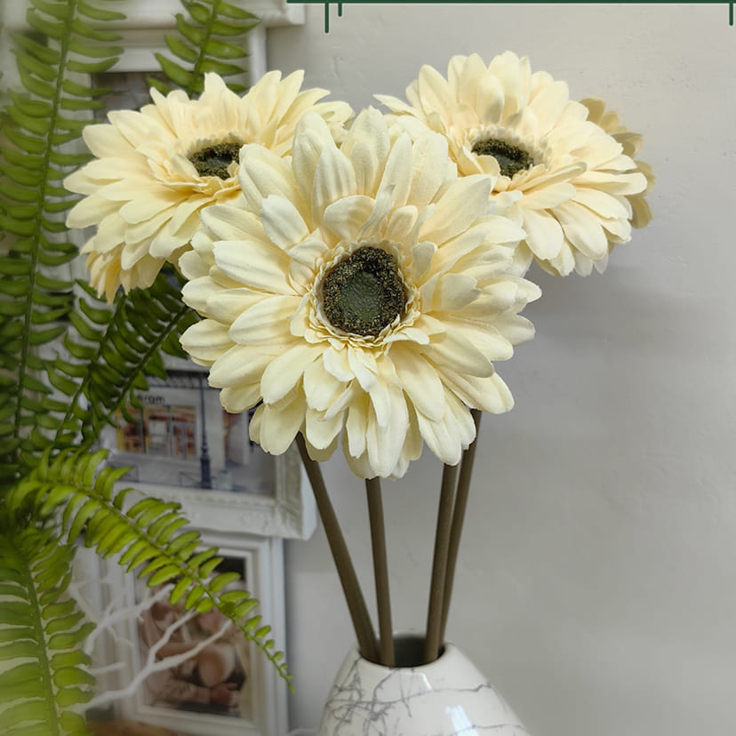 Искусственные цветы в Балашихе | Цветок искусственный «Гербера», молочно-персиковая, одиночный