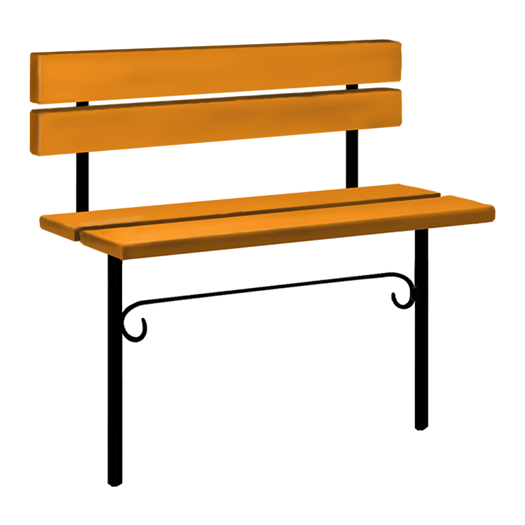 Металлические оградки, столы, скамейки в Балашихе | Скамейка №4 со спинкой