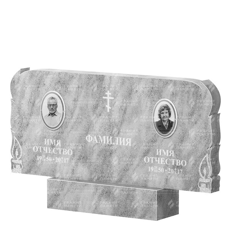 Памятники из мрамора в Балашихе | Двойной мраморный памятник ФМ-133