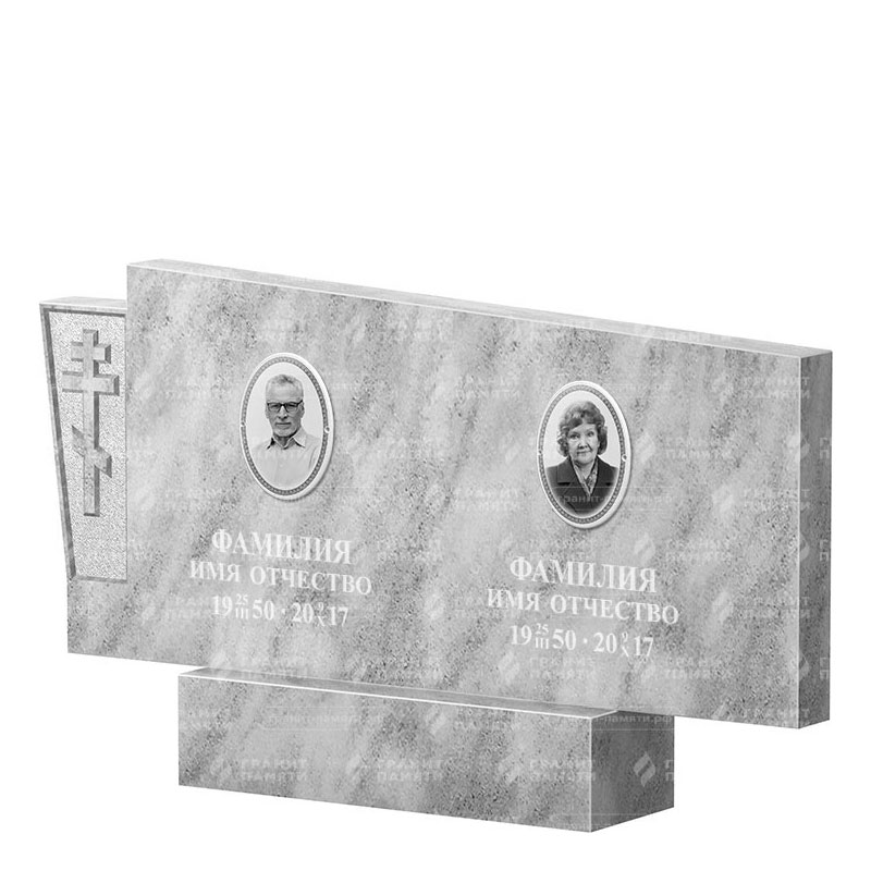 Памятники из мрамора в Балашихе | Двойной мраморный памятник ФМ-137