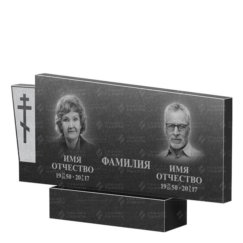 Памятники из гранита двойные в Балашихе | Двойной гранитный памятник ФГ-137