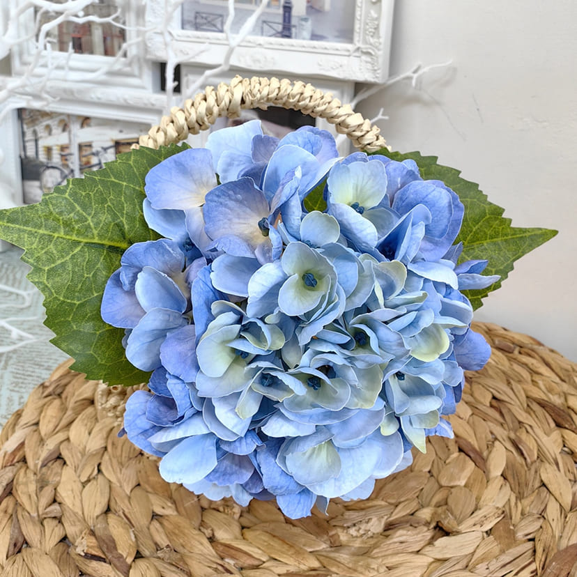 Искусственные цветы в Балашихе | Цветок искусственный «Гортензия», голубая, одиночный
