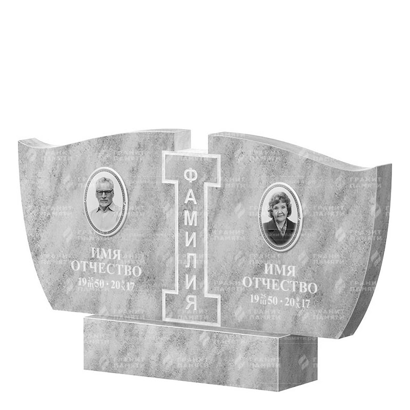 Памятники из мрамора в Балашихе | Двойной мраморный памятник ФМ-138