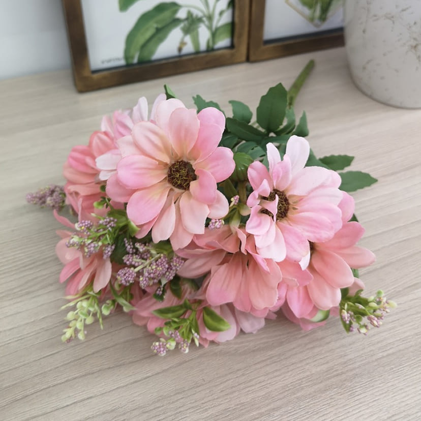 Искусственные цветы в Балашихе | Цветы искусственные «Ромашки с бутонами», розовые, букет