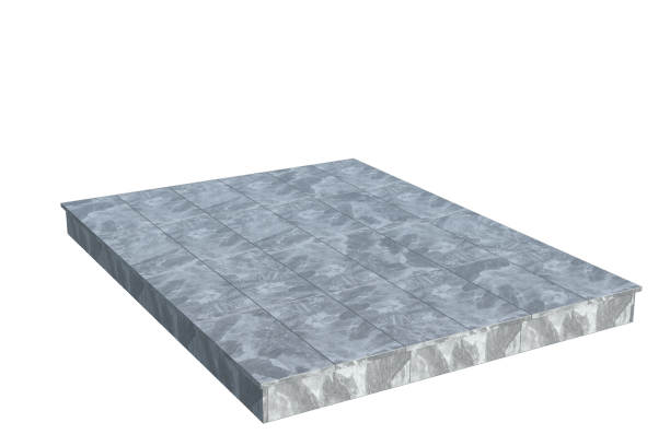 Площадки на могилу в Балашихе | Площадка с вертикальной (15 см) мраморной облицовкой