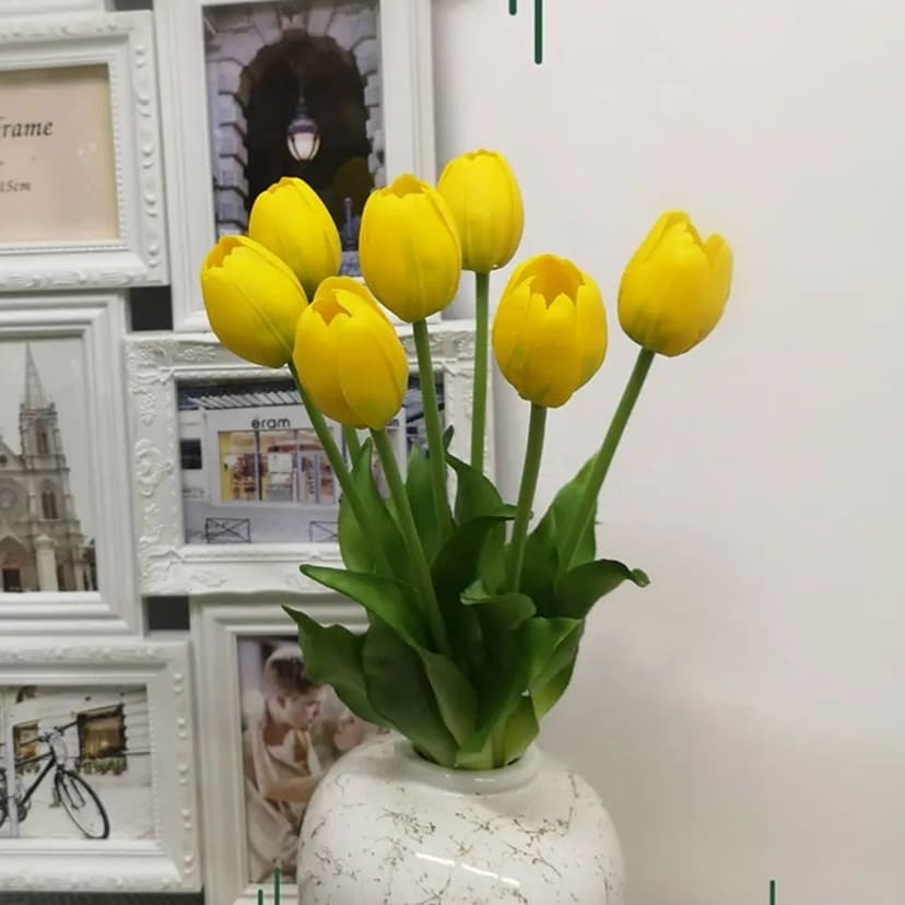 Искусственные цветы в Балашихе | Цветы искусственные «Тюльпаны», желтые, букет