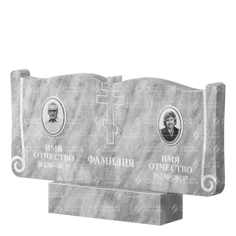 Памятники из мрамора в Балашихе | Двойной мраморный памятник ФМ-263