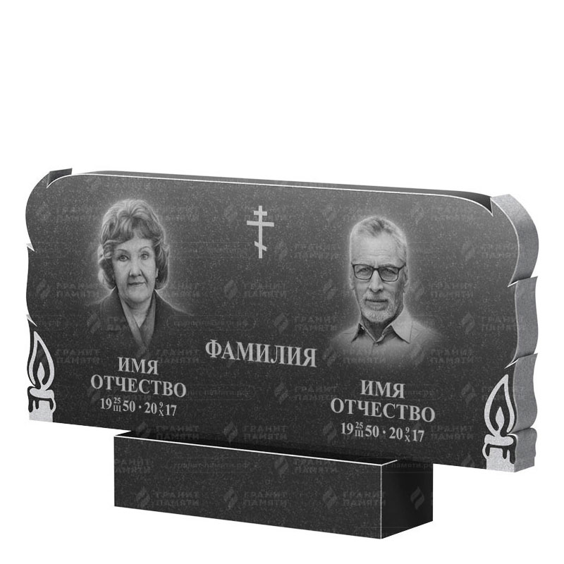 Памятники из гранита двойные в Балашихе | Двойной гранитный памятник ФГ-133