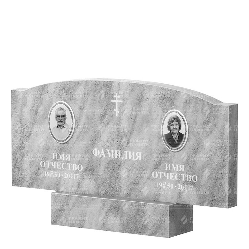Памятники из мрамора в Балашихе | Двойной мраморный памятник ФМ-257