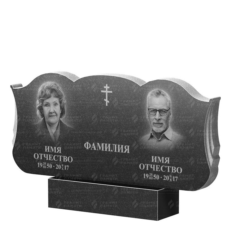 Гранитные памятники в Балашихе | Двойной гранитный памятник ФГ-261