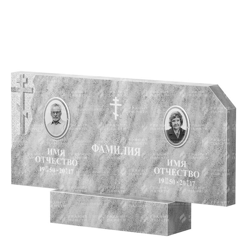 Памятники из мрамора в Балашихе | Двойной мраморный памятник ФМ-134