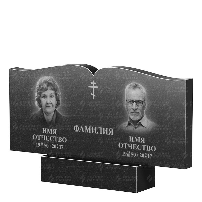 Гранитные памятники в Балашихе | Двойной гранитный памятник ФГ-259