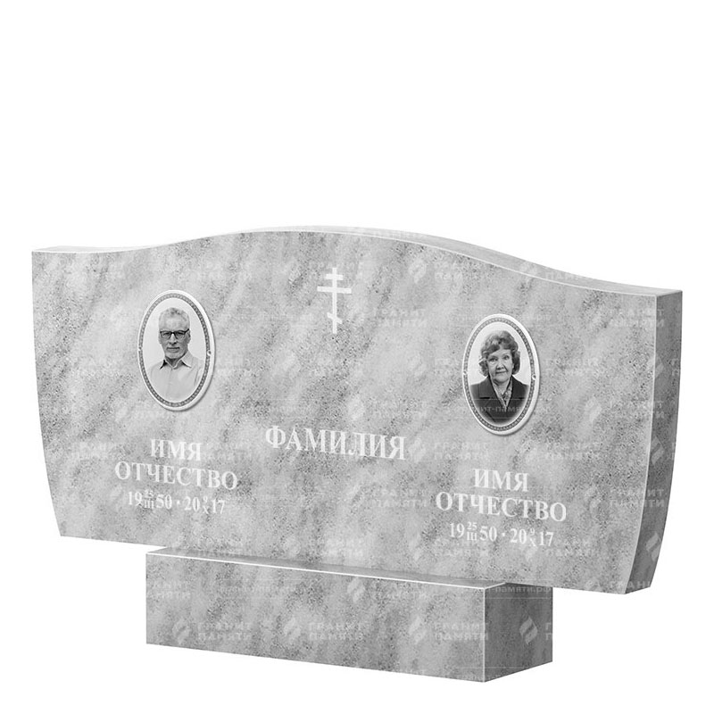 Памятники из мрамора в Балашихе | Двойной мраморный памятник ФМ-258