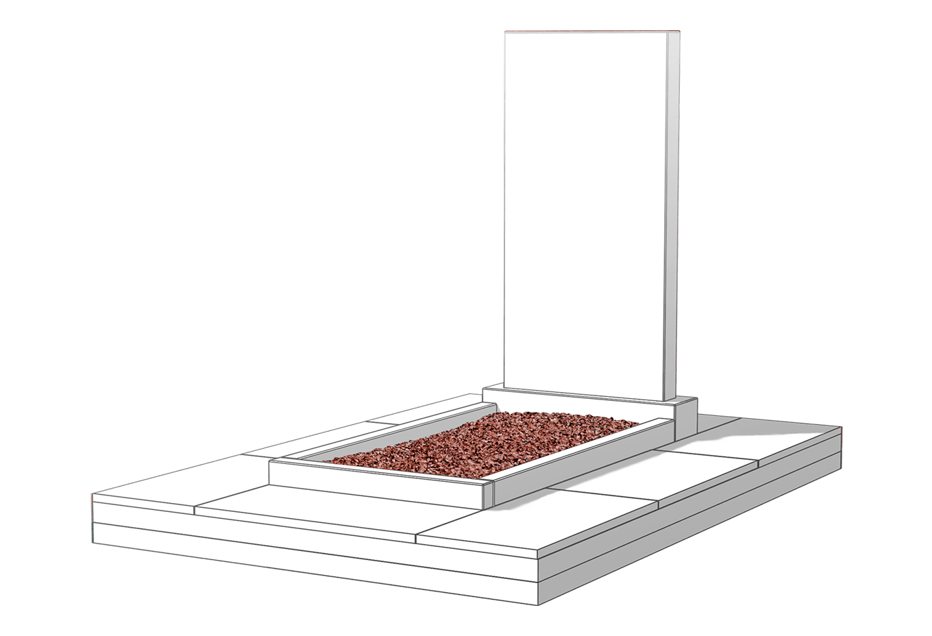 Засыпка цветника камушками в Балашихе