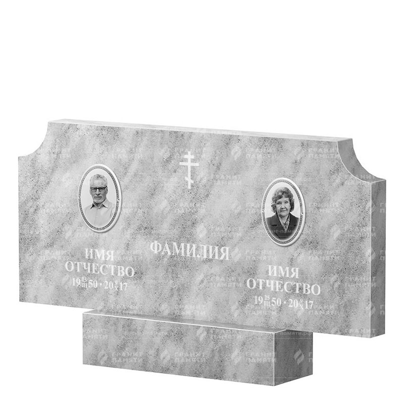 Памятники из мрамора в Балашихе | Двойной мраморный памятник ФМ-253