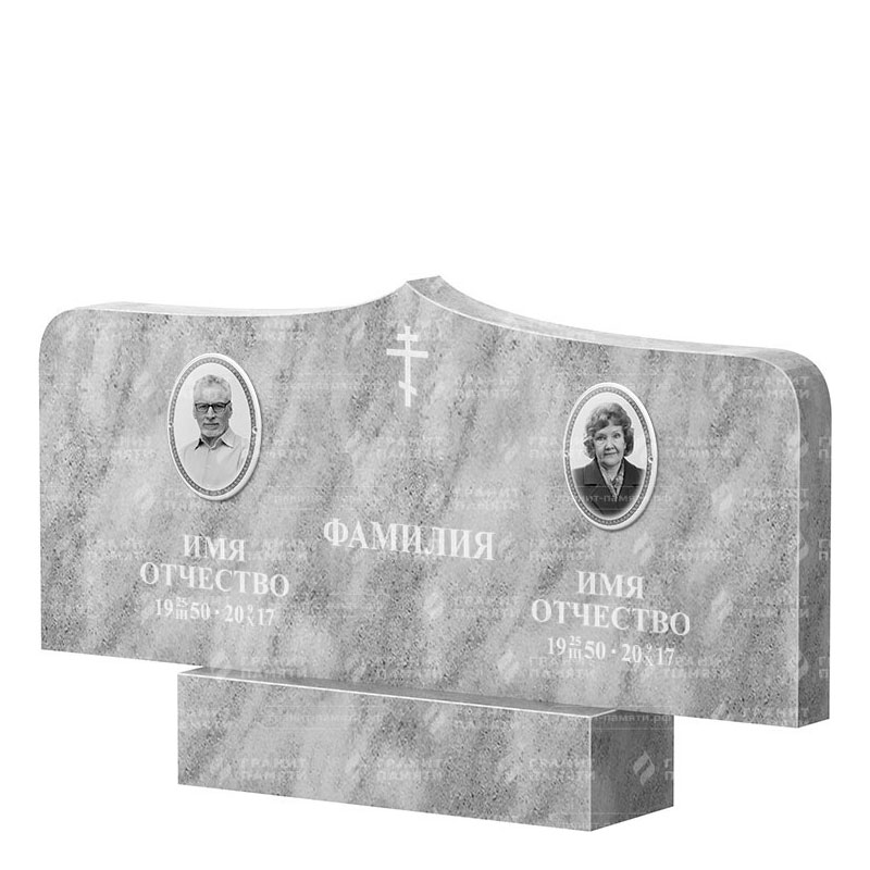 Памятники из мрамора в Балашихе | Двойной мраморный памятник ФМ-260