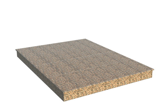 Площадки на могилу в Балашихе | Площадка с вертикальной (15 см) облицовкой Южно-султаевским гранитом