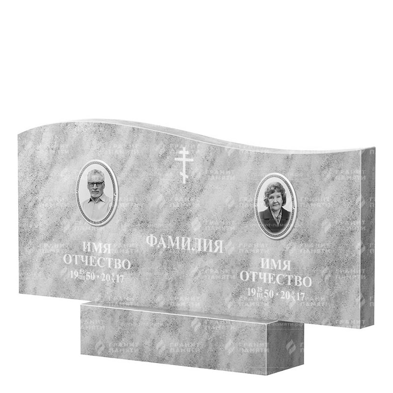 Памятники из мрамора в Балашихе | Двойной мраморный памятник ФМ-255
