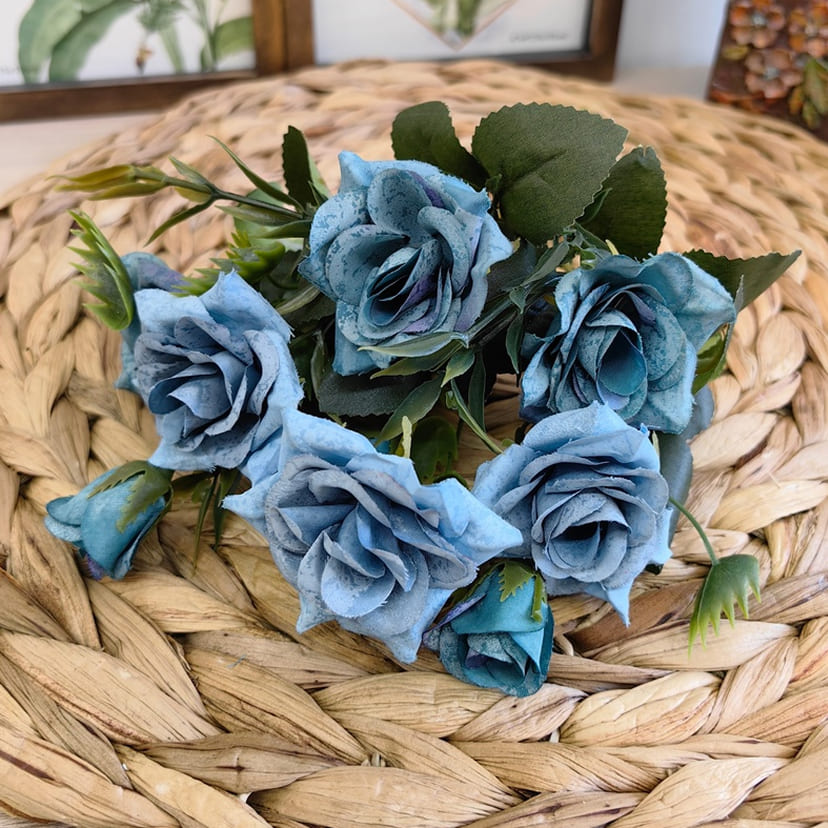 Искусственные цветы в Балашихе | Цветы искусственные «Розы», синие, букет
