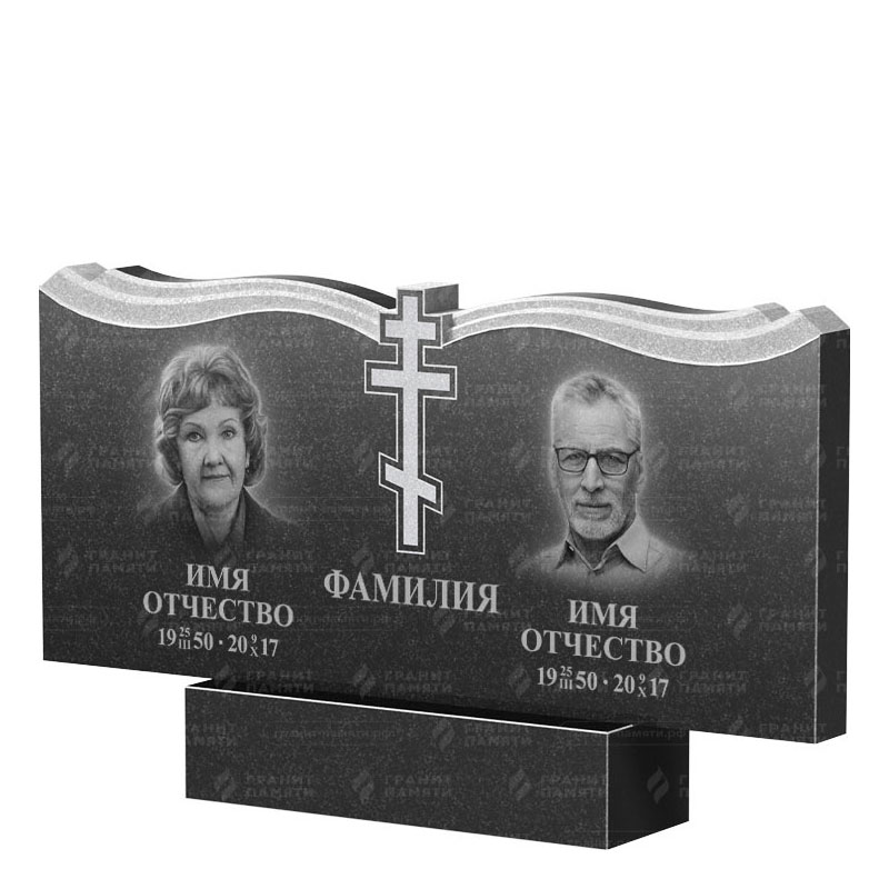 Гранитные памятники в Балашихе | Двойной гранитный памятник ФГ-262