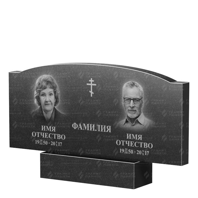 Гранитные памятники в Балашихе | Двойной гранитный памятник ФГ-257