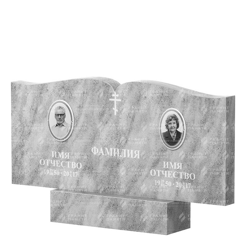 Памятники из мрамора в Балашихе | Двойной мраморный памятник ФМ-259