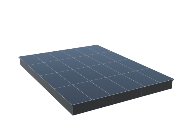 Площадки на могилу в Балашихе | Площадка с вертикальной (15 см) облицовкой гранитом Габбро
