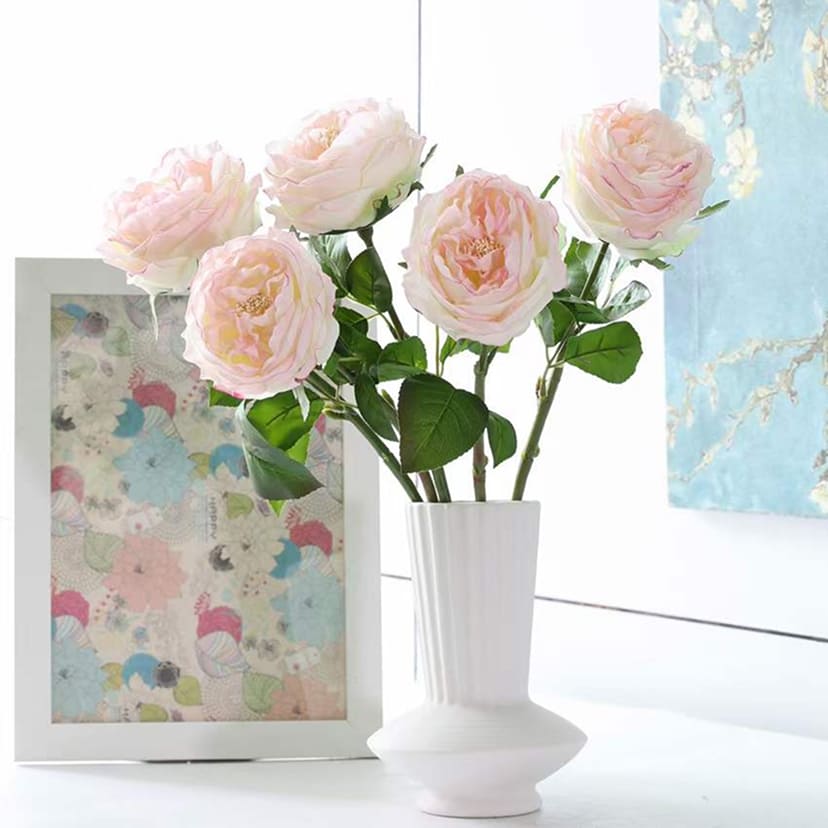 Искусственные цветы в Балашихе | Цветок искусственный «Роза пионовидная», молочно-розовая, одиночный