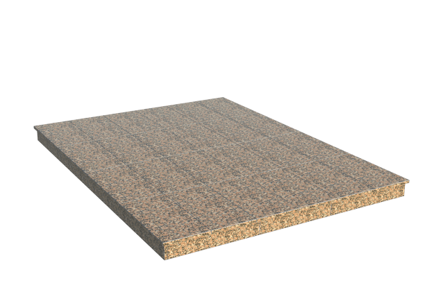 Площадки на могилу в Балашихе | Площадка с вертикальной (10 см) облицовкой Южно-султаевским гранитом