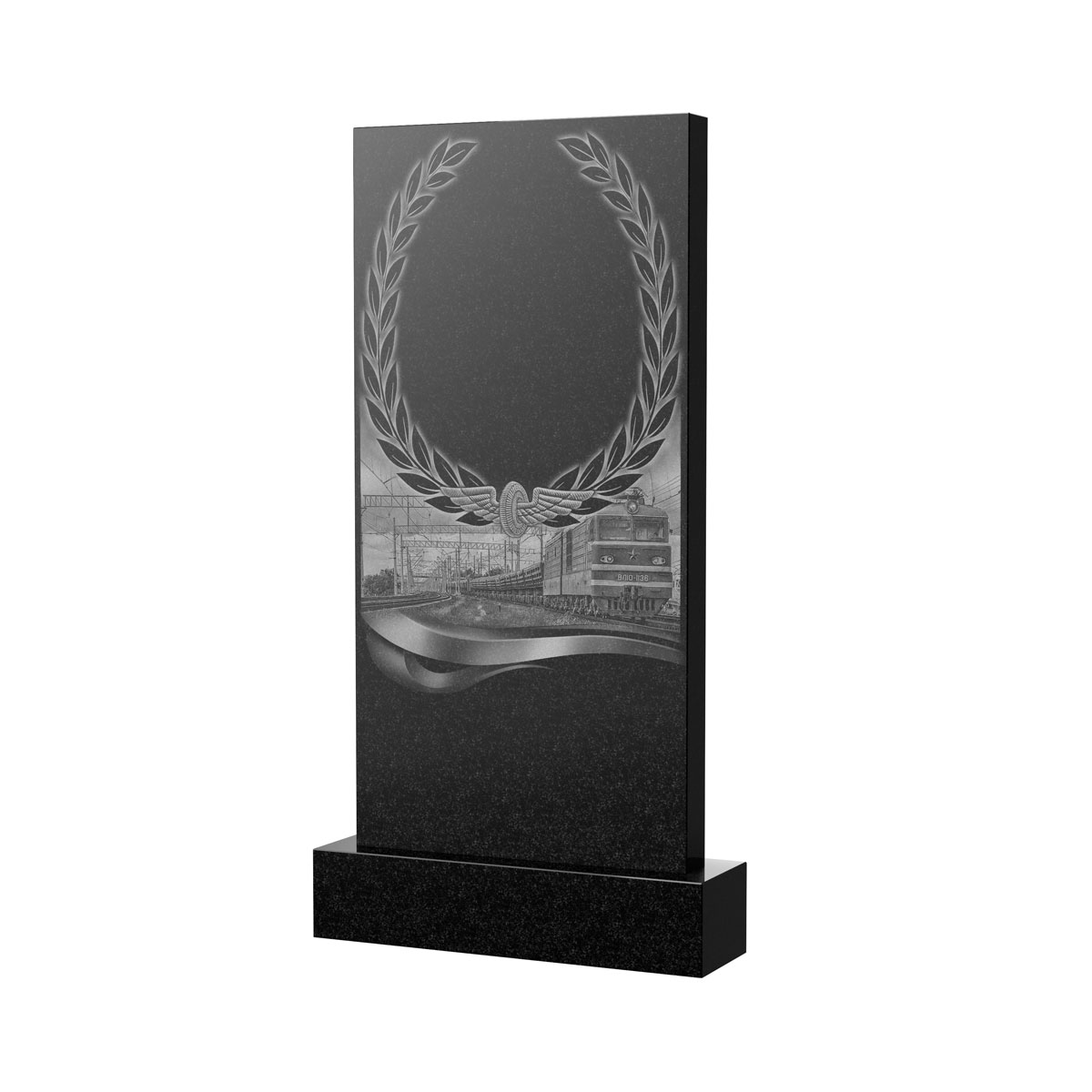 Художественное оформление памятника в Балашихе | Художественное оформление на гранитную стелу, рисунок ВХО-054