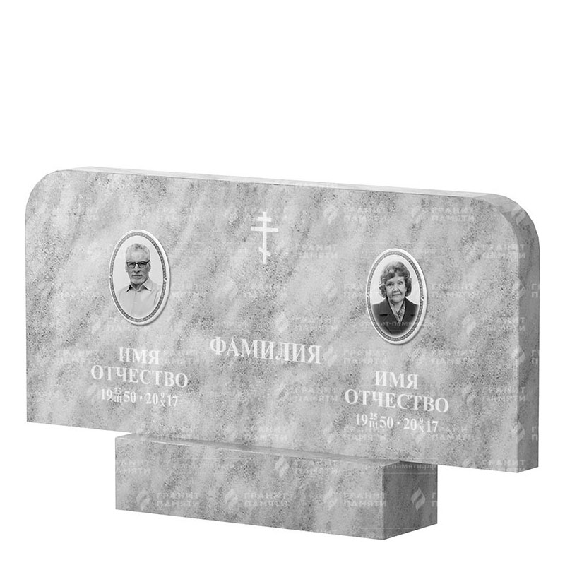 Памятники из мрамора в Балашихе | Двойной мраморный памятник ФМ-254