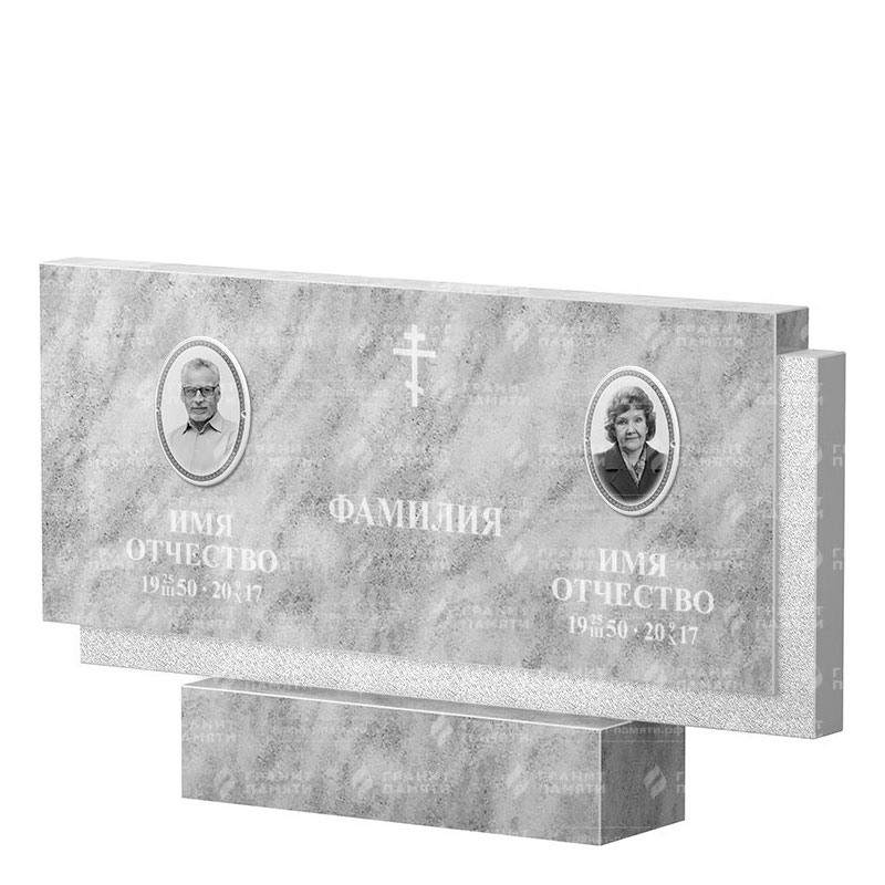 Памятники из мрамора в Балашихе | Двойной мраморный памятник ФМ-132
